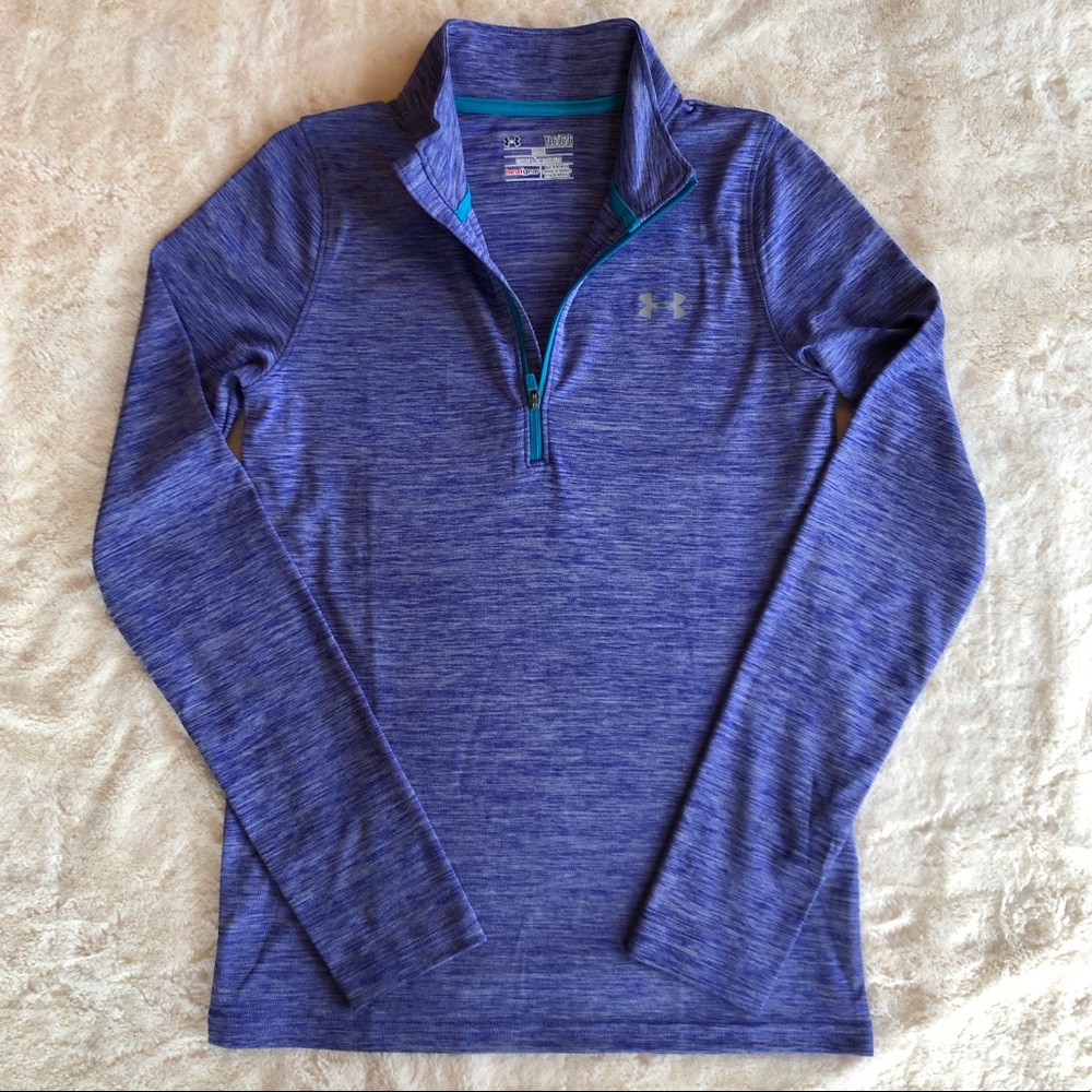 NWOT Youth loose Heat Gear zip tech running  top